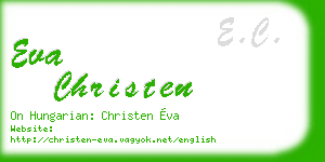 eva christen business card
